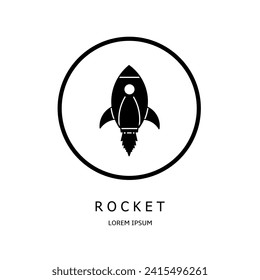 Diseño vectorial de logotipos para empresas. Logotipos del cohete.