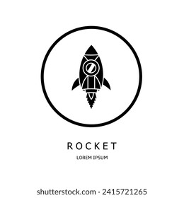 Diseño vectorial de logotipos para empresas. Logotipos del cohete.