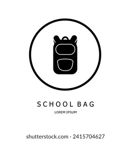 Logo vector design for business. School bag logos.