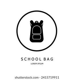 Diseño vectorial de logotipos para empresas. Logotipos de bolsos escolares.