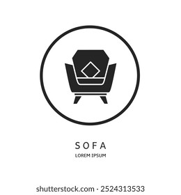Design vetorial de logotipo para empresas. Logotipos do sofá.