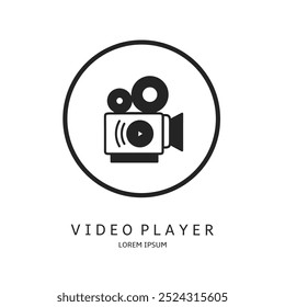 Design vetorial de logotipo para empresas. Logotipos do reprodutor de vídeo.