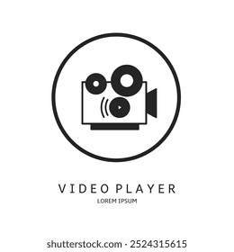 Logo, Vektordesign für Unternehmen. Logos für Videoplayer.