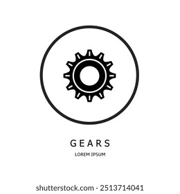 Logo vector design for business.Gears logos.