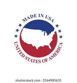 logo vector design circle stamp made in usa sign with united states map