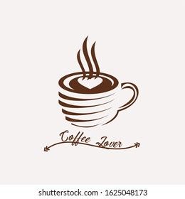 Logo Vector Design Coffee Lover