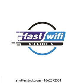 Logo Vector Design Icon Fast Wifi