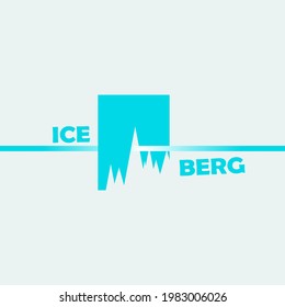 Logo vector design and illustration of icebergs and geometry
