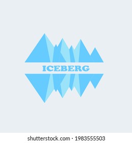 Logo vector design and illustration of icebergs and geometry
