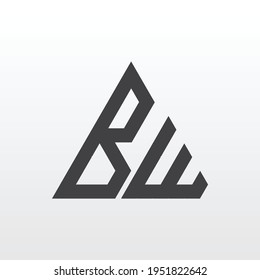 logo vector design of initial letter BW. Suitable for your business, company, project, etc.