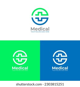 Diseño de vectores con logotipo para uso médico. Este logotipo es adecuado para la salud, la clínica, la curación, el hospital, la medicina