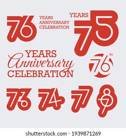 logo vector design. numbers. anniversary celebration. illustration of the design concept