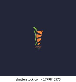 logo vector design orange juice