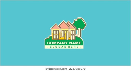 Logo vector design suitable for construction, developer, or even neighborhood that want some soft and homies looking logo.