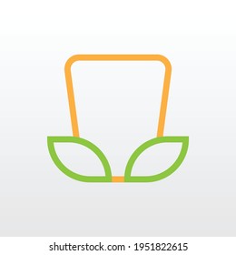 logo vector design of tea. Suitable for your business, company, project, etc.