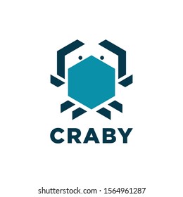 Logo vector design template. Crab icon.
