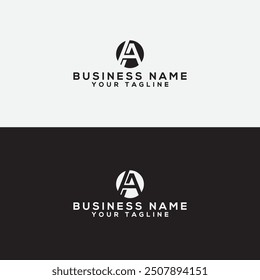 A logo vector design template.letter logo maker. Circle letter logo. A Letter vector Logo Design with Creative Paper Cut and Serif Font. Business icon design.