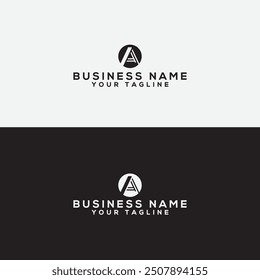 A logo vector design template.letter logo maker. Circle letter logo. A Letter vector Logo Design with Creative Paper Cut and Serif Font. Business icon design.