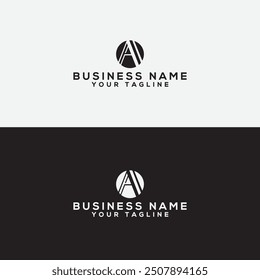 A logo vector design template.letter logo maker. Circle letter logo. A Letter vector Logo Design with Creative Paper Cut and Serif Font. Business icon design.