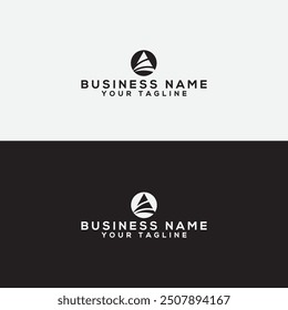 A logo vector design template.letter logo maker. Circle letter logo. A Letter vector Logo Design with Creative Paper Cut and Serif Font. Business icon design.