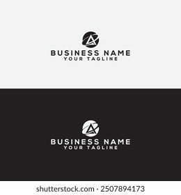 A logo vector design template.letter logo maker. Circle letter logo. A Letter vector Logo Design with Creative Paper Cut and Serif Font. Business icon design.