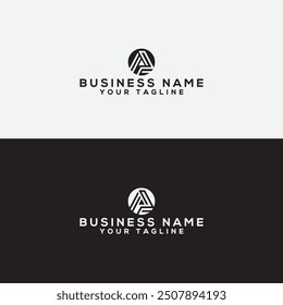 A logo vector design template.letter logo maker. Circle letter logo. A Letter vector Logo Design with Creative Paper Cut and Serif Font. Business icon design.