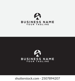 A logo vector design template.letter logo maker. Circle letter logo. A Letter vector Logo Design with Creative Paper Cut and Serif Font. Business icon design.