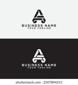 A logo vector design template.letter logo maker. Circle letter logo. A Letter vector Logo Design with Creative Paper Cut and Serif Font. Business icon design.