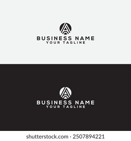 A logo vector design template.letter logo maker. Circle letter logo. A Letter vector Logo Design with Creative Paper Cut and Serif Font. Business icon design.