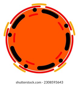 Logo-Vektor-Rabattaufkleber 5 10 15 20 25 30 35 40 45 50 % orangefarbene runde Form