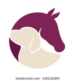 Logo vector for dog and horse