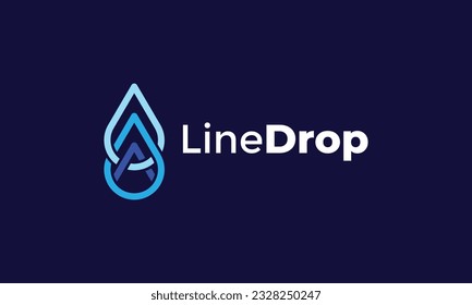 Logo vector drip water minimalist design nature health liquid fresh symbol healthy