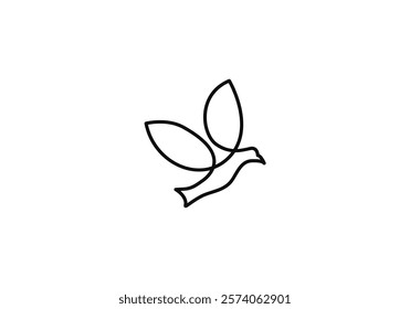 logo vector eagle minimalist line bird