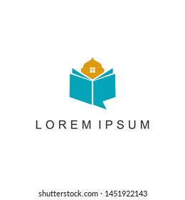 LOGO VECTOR EDUCATION READS THE BOOK