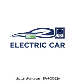 logo vector of an electric car 