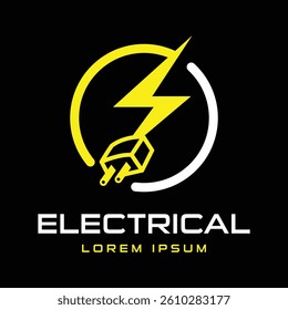 A logo vector of electrical shop. Minimal modern and creative icon.
