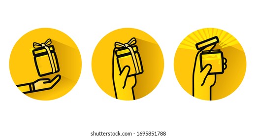 logo vector emblem _ jar of honey as a gift icons