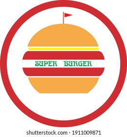 LOGO VECTOR FAST FOOD BURGER. RECOMMENDED FOR LOGO CAFFE OR RESTAURANT
