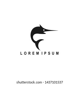 logo vector fish line and minimalist