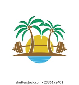Logo Vector for Fitness Beach