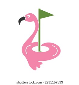 Vector de logotipo para Flamingo Swim Golf