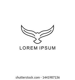 logo vector flying bird minimalist