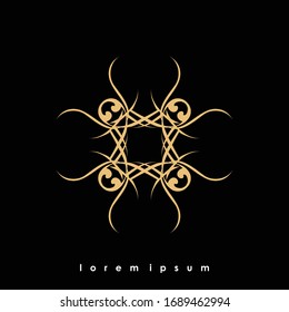 logo vector gold lines abstract luxury ornament motif