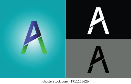Logo Vector Graphic 3D Of Letter A , Perfect For Your Icon Or Design About Technology 