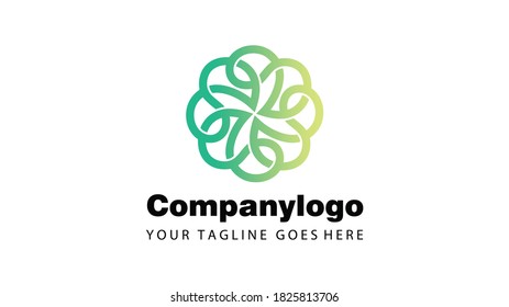 Logo vector graphic of circular sign flat design. Fit for company logo