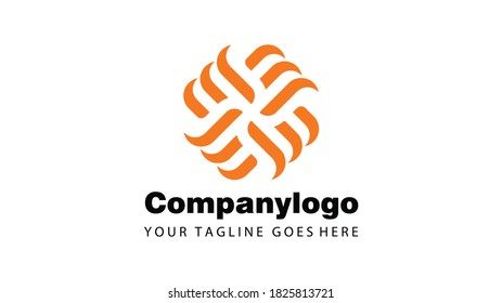 Gráfico vectorial de logotipo de diseño plano de signo circular. Perfecto para el logotipo de la empresa