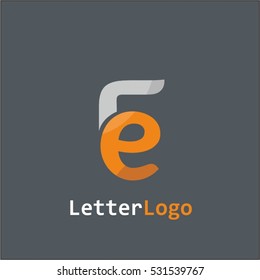 Logo vector graphic elegant font / symbol / alphabet / Letter E. Lowercase & uppercase letter logo branding.