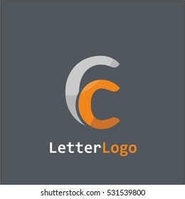 Logo vector graphic elegant font / symbol / alphabet / Letter C. Lowercase & uppercase letter logo branding.