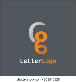 Logo vector graphic elegant font / symbol / alphabet / Letter G. Lowercase & uppercase letter logo branding.