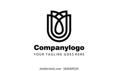 Logo, Vektorgrafik von floralem Flachdesign. Fit für Firmenlogo